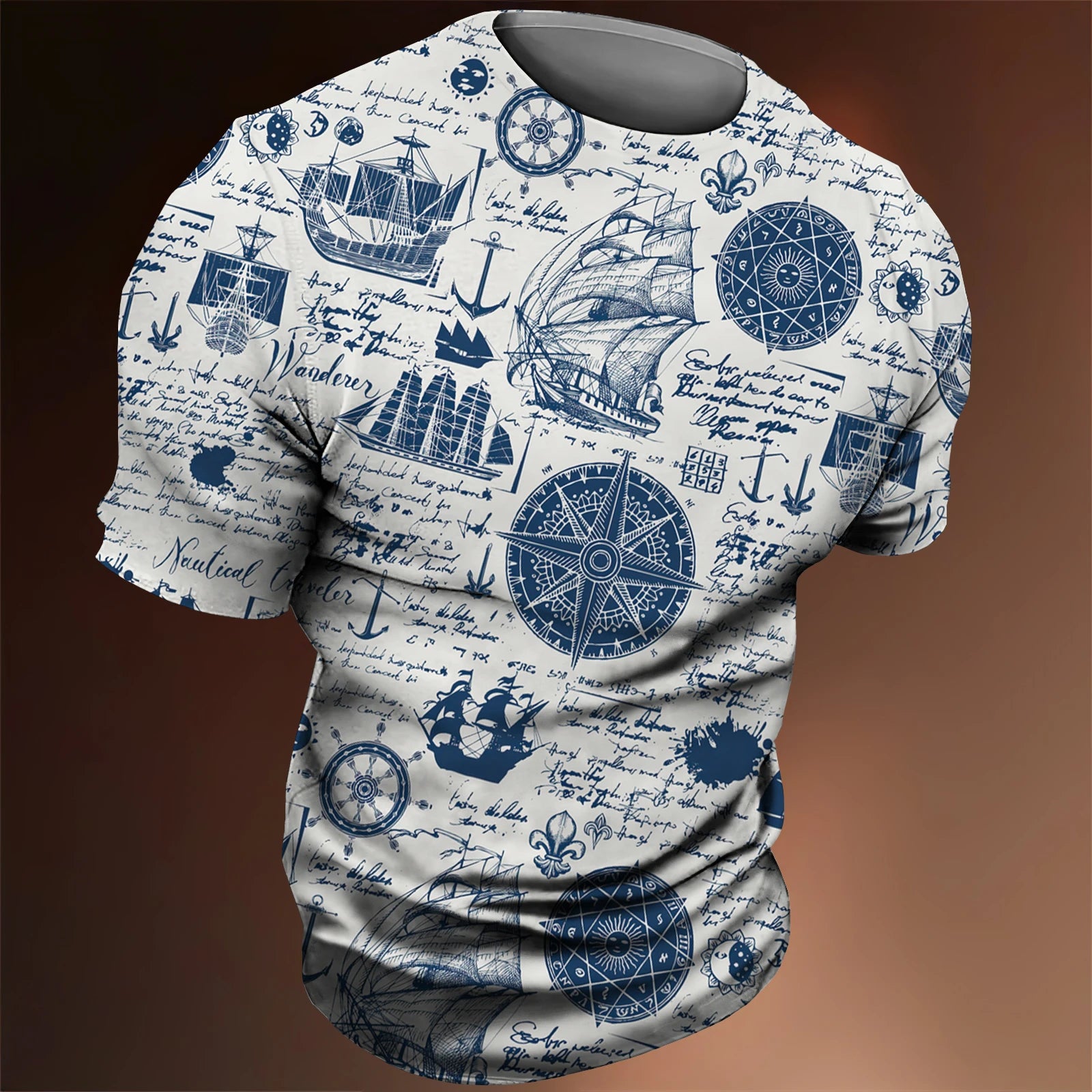 Men’s 3D Nautical Compass T-Shirt