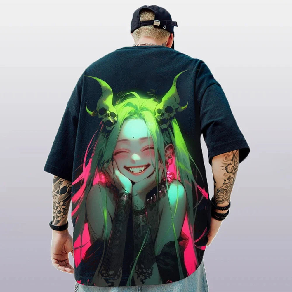 Men’s 3D Anime Print T-Shirt