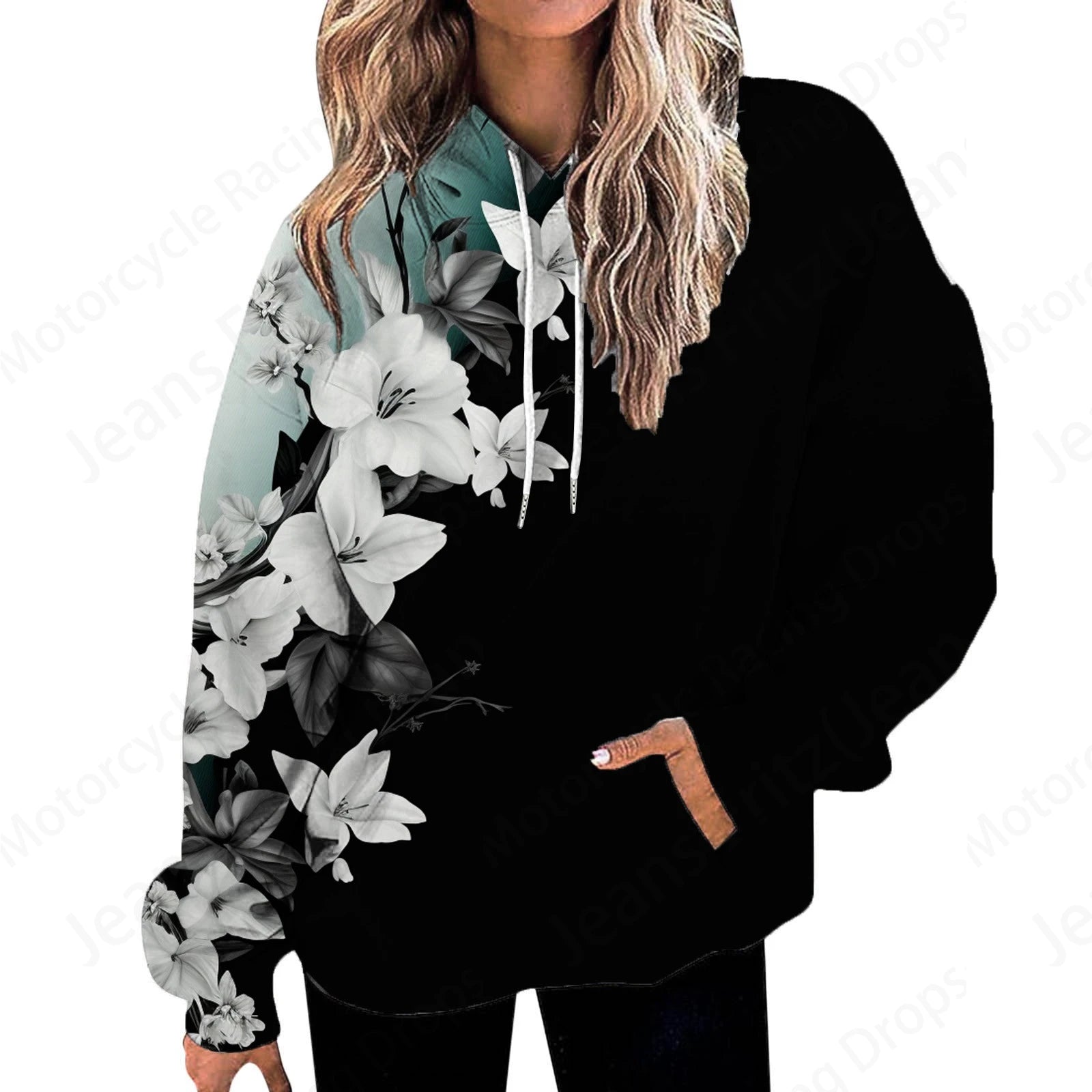 Women’s 3D Floral Butterfly Hoodie