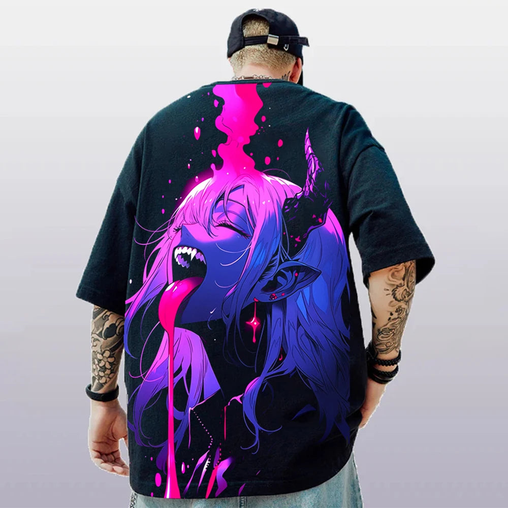 Men’s 3D Anime Print T-Shirt
