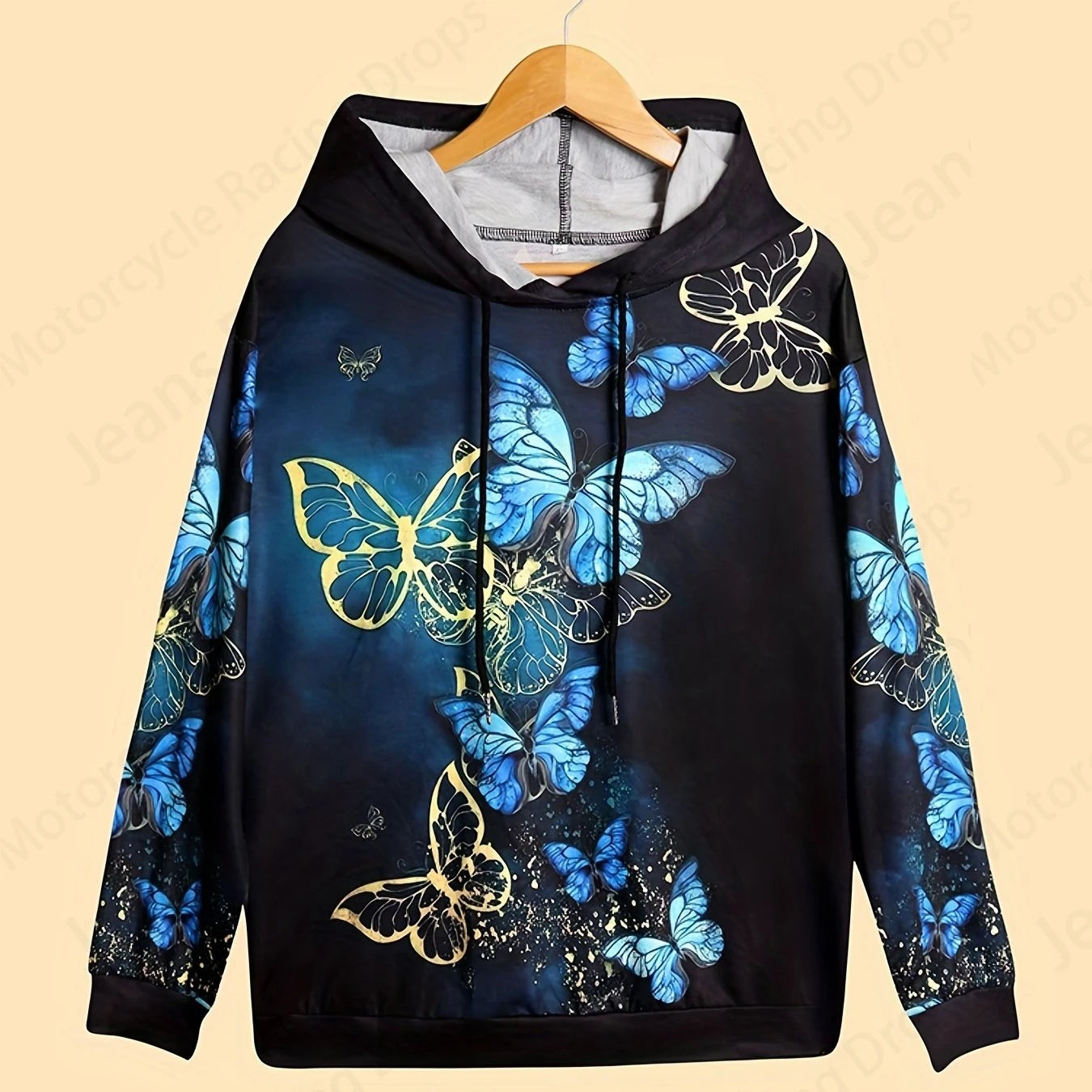 Women’s 3D Floral Butterfly Hoodie