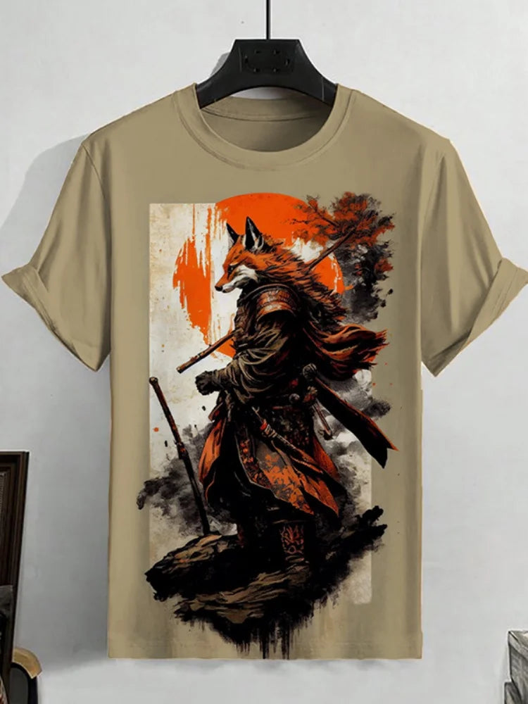 Men’s Japanese Ukiyo-e 3D Print T-Shirt
