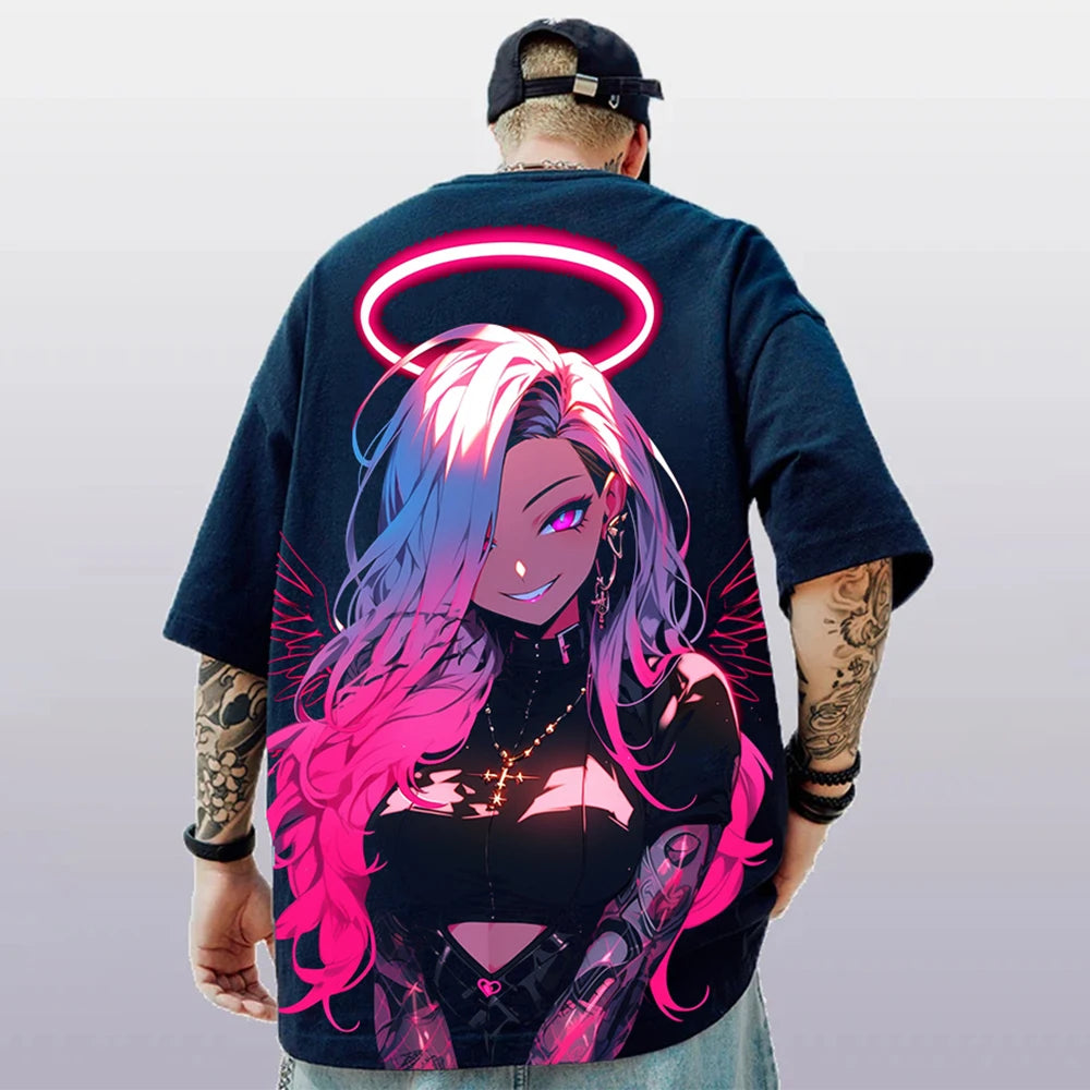 Men’s 3D Anime Print T-Shirt