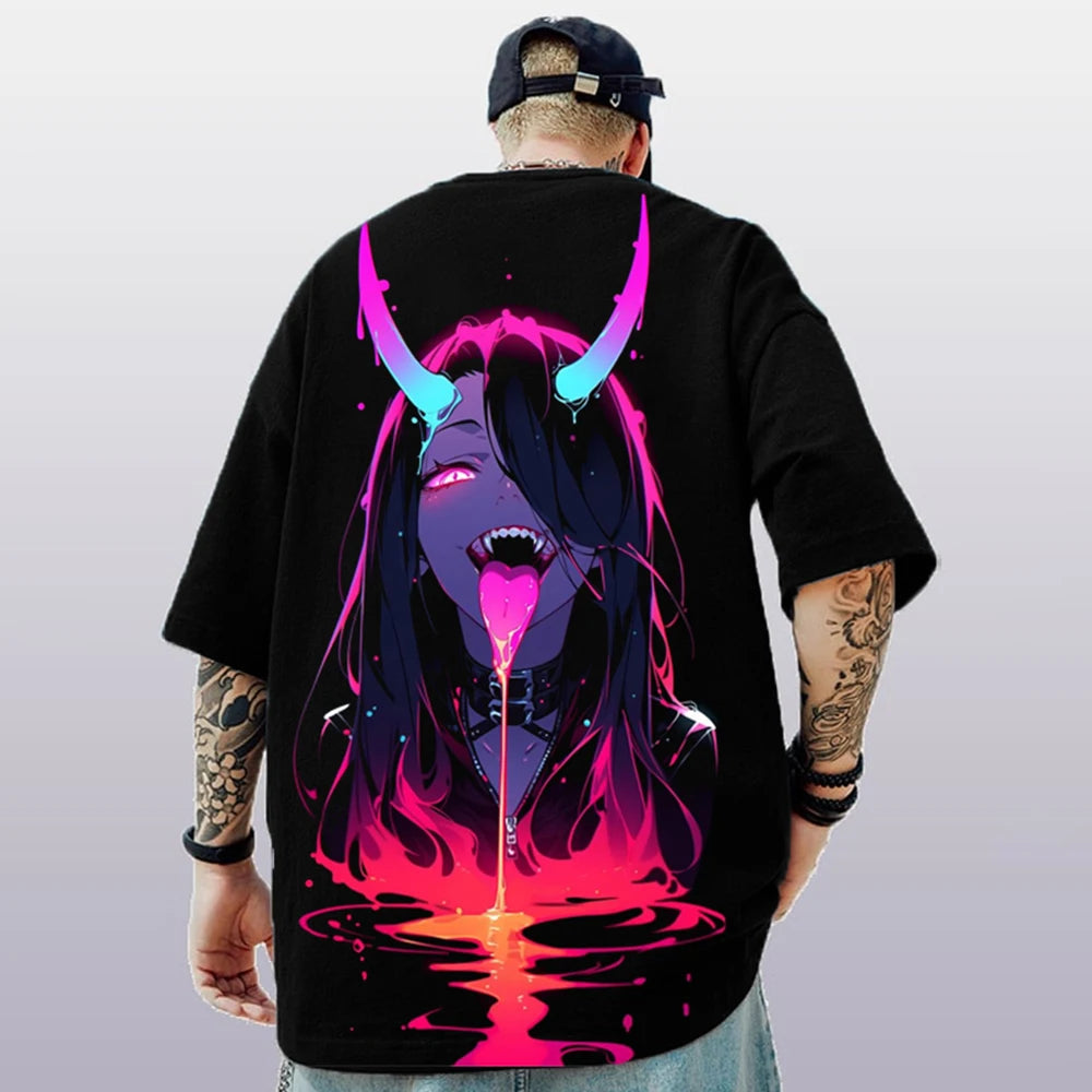 Men’s 3D Anime Print T-Shirt