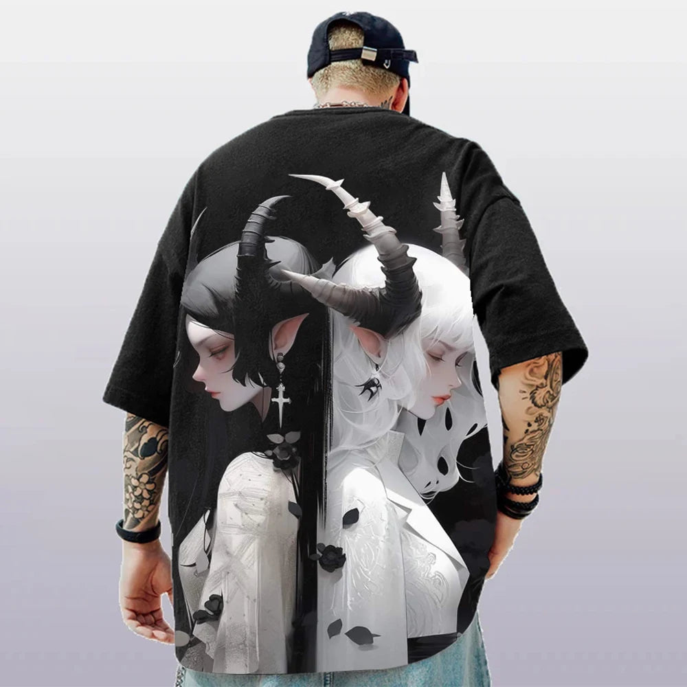 Men’s 3D Anime Print T-Shirt